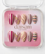 Color Lines press-on nails set Daisam
