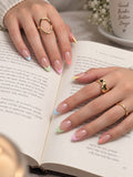 Happy French press-on nails set Daisam